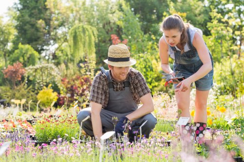 Accessible information sign for local gardening services
